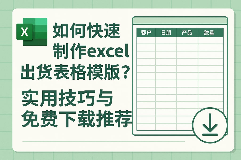 Excel出货表格模板怎么弄？这份制作指南和免费模板别错过