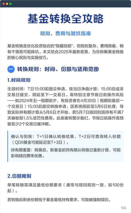 银行办理基金转换全流程及手续费政策介绍