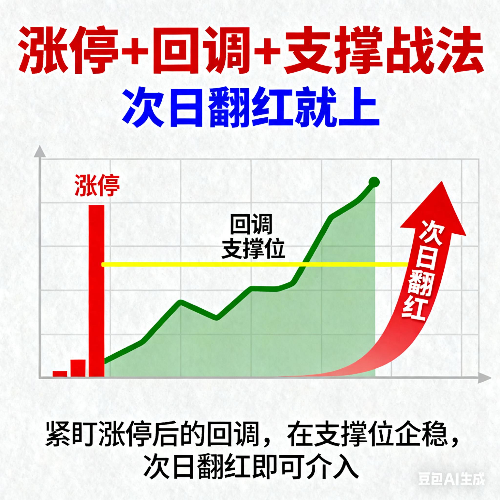 简单强势股战法揭秘！涨停回调支撑，新手也能抓机会